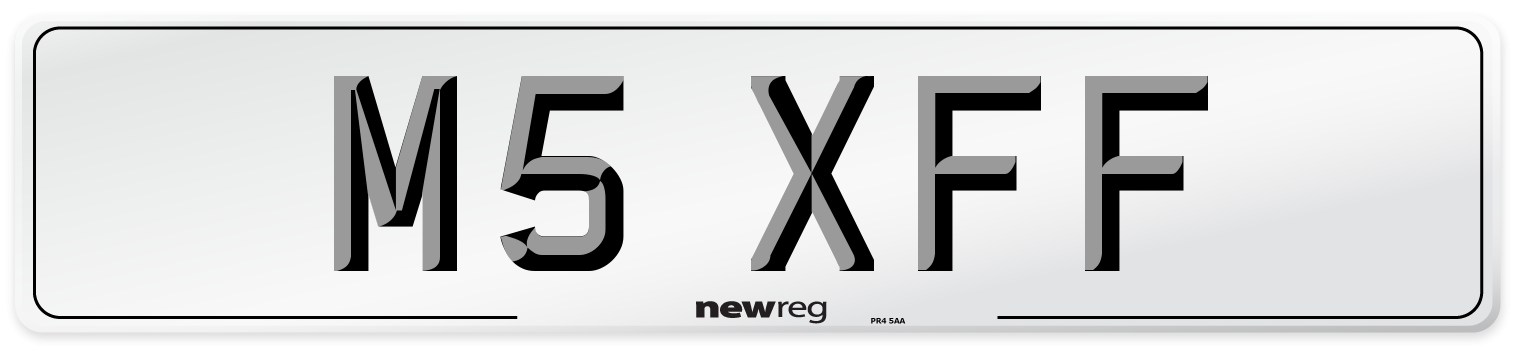 M5 XFF Number Plate from New Reg